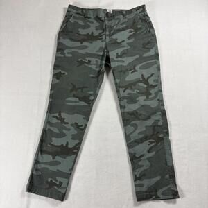 Gap Girlfriend Khaki Womens 10 Camo Straight Leg Pants Stretch Green